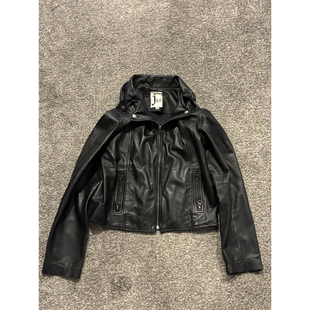 JKT NYC Blackβ Leather Jacket Womenβs Size Medium